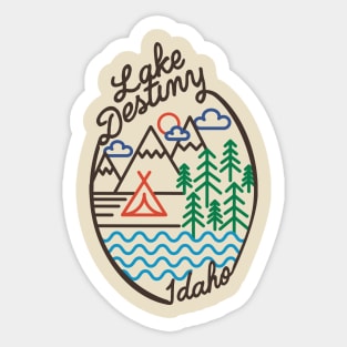 Lake Destiny, Idaho Sticker